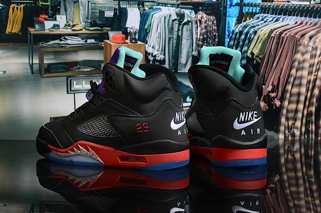 Air Jordan 5 “Top 3” Men's Basketball Shoes Black Red
